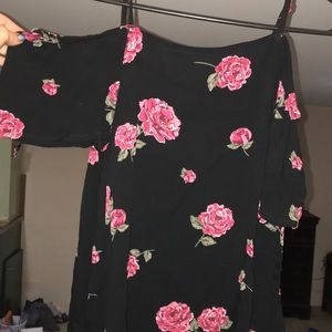 floral spaghetti strap off the shoulder